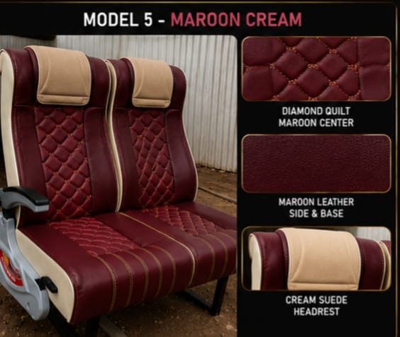 RR Hevirex Comforto fleet seat fabric — high-density PUF bus seat manufacturer Karur